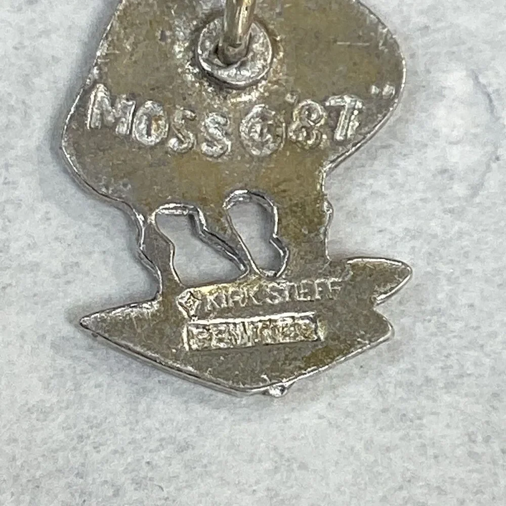 Vtg Kirk Stieff Pewter Geese Pin Brooch P Buckley Moss Society 1987 1-1/8" - Picture 6 of 9